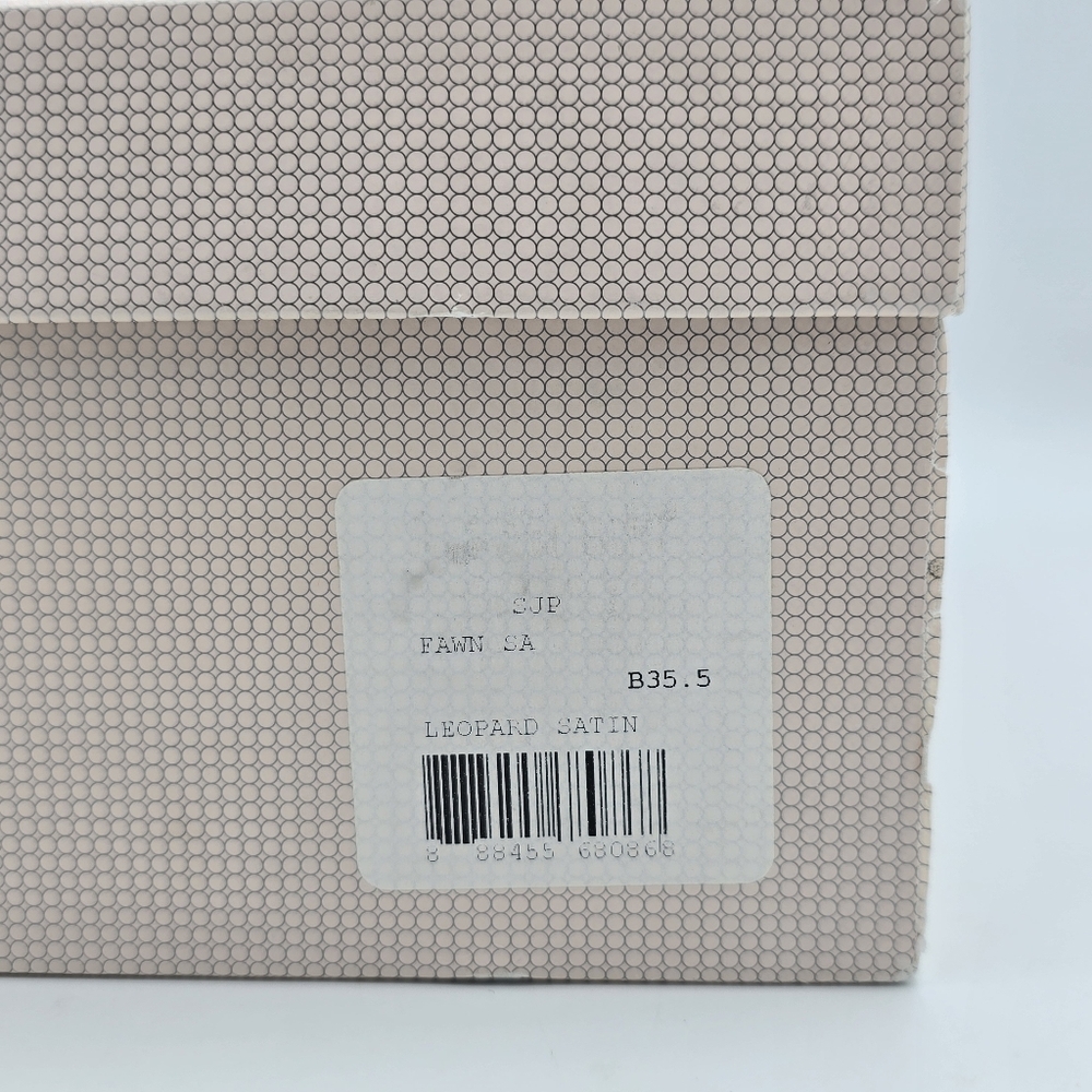NIB SJP Sarah Jessica Parker Fawn Leopard Satin High-Heel Pumps, Italy35.5/US5.5 - Picture 15 of 16
